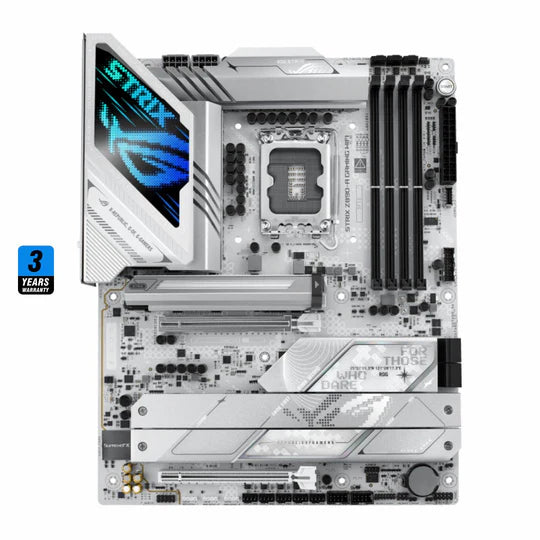 ASUS ROG Strix Z890-A Gaming WiFi Motherboard – LGA 1851, DDR5, WiFi 7, ATX, White, 3-Year Warranty ASUS ROG Strix Z890-A Gaming WiFi Motherboard – LGA 1851, DDR5, WiFi 7, ATX, White, 3-Year Warranty